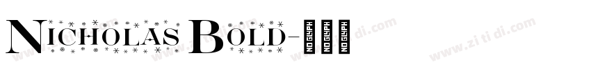 Nicholas Bold字体转换